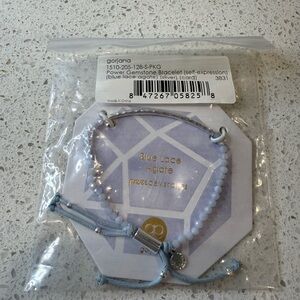 Gorjana Blue Lace Agate Bracelet adjustable silver